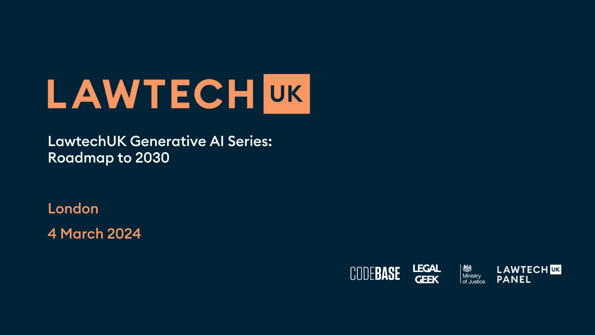 LawtechUK Generative AI Series: Roadmap to 2030