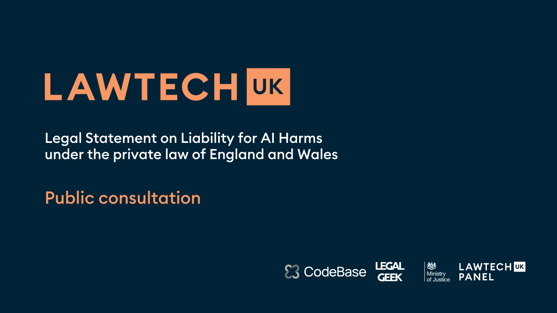 Public consultation: Legal Statement on liability for AI Harms under the private law of England and Wales